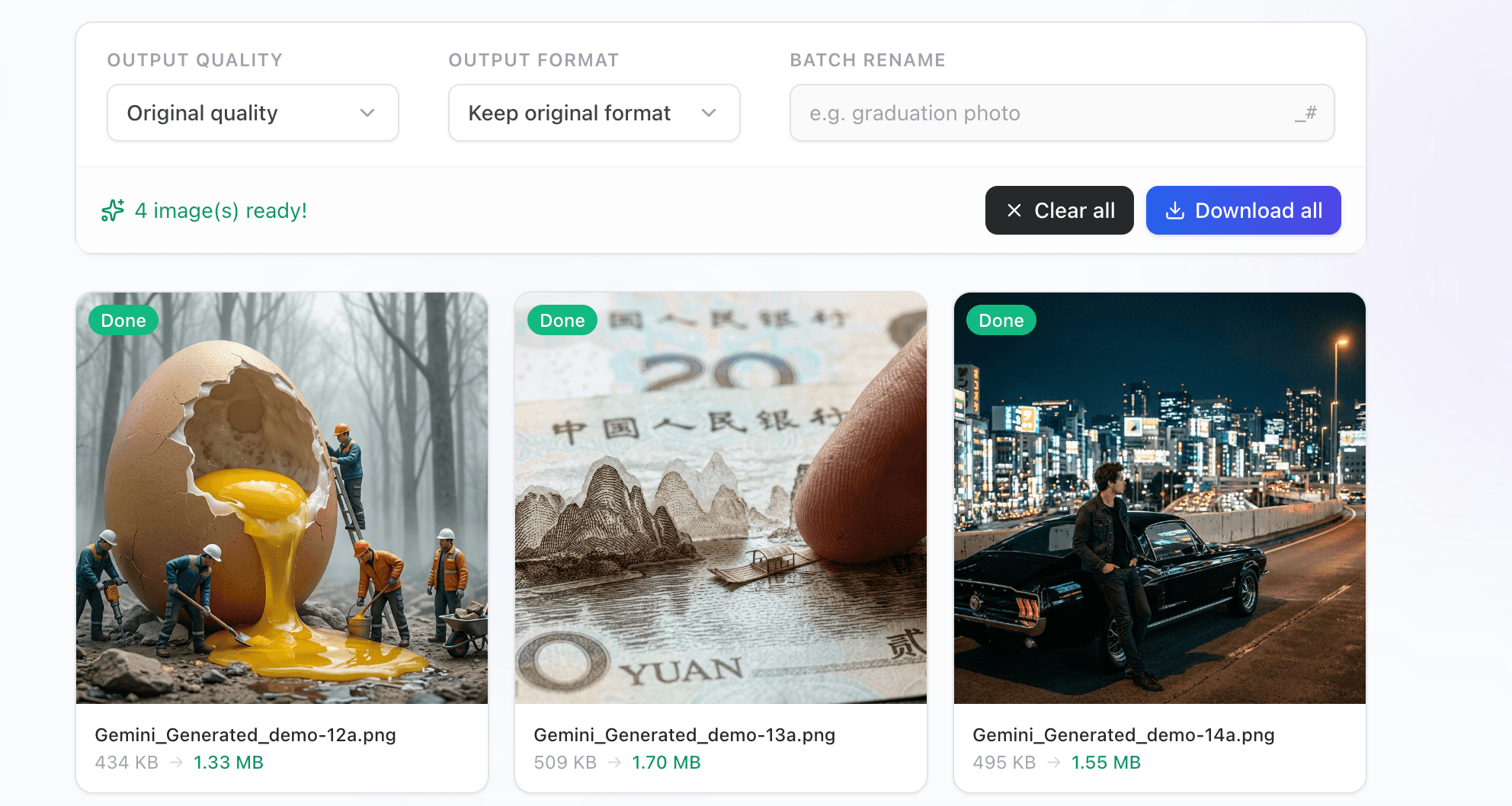 Upload and download workflow